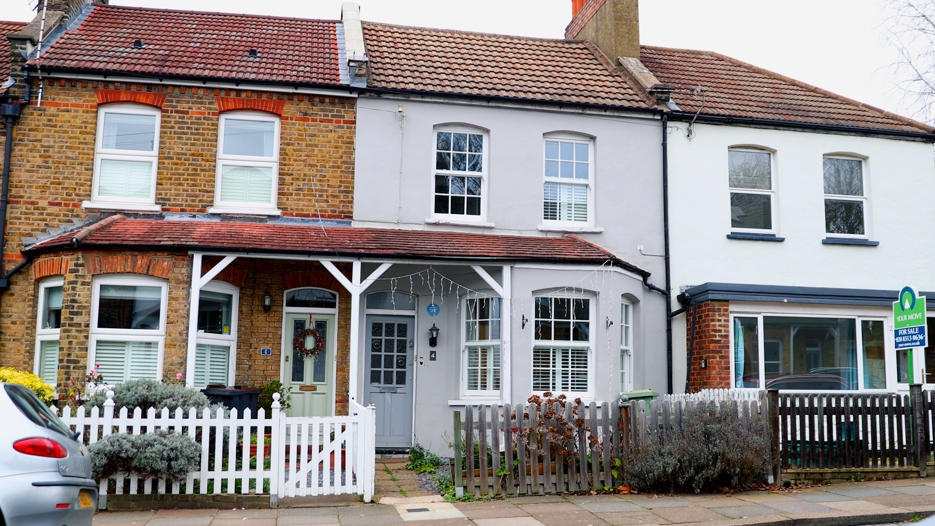 Exterior view of David Bowie's childhood home in Bromley.