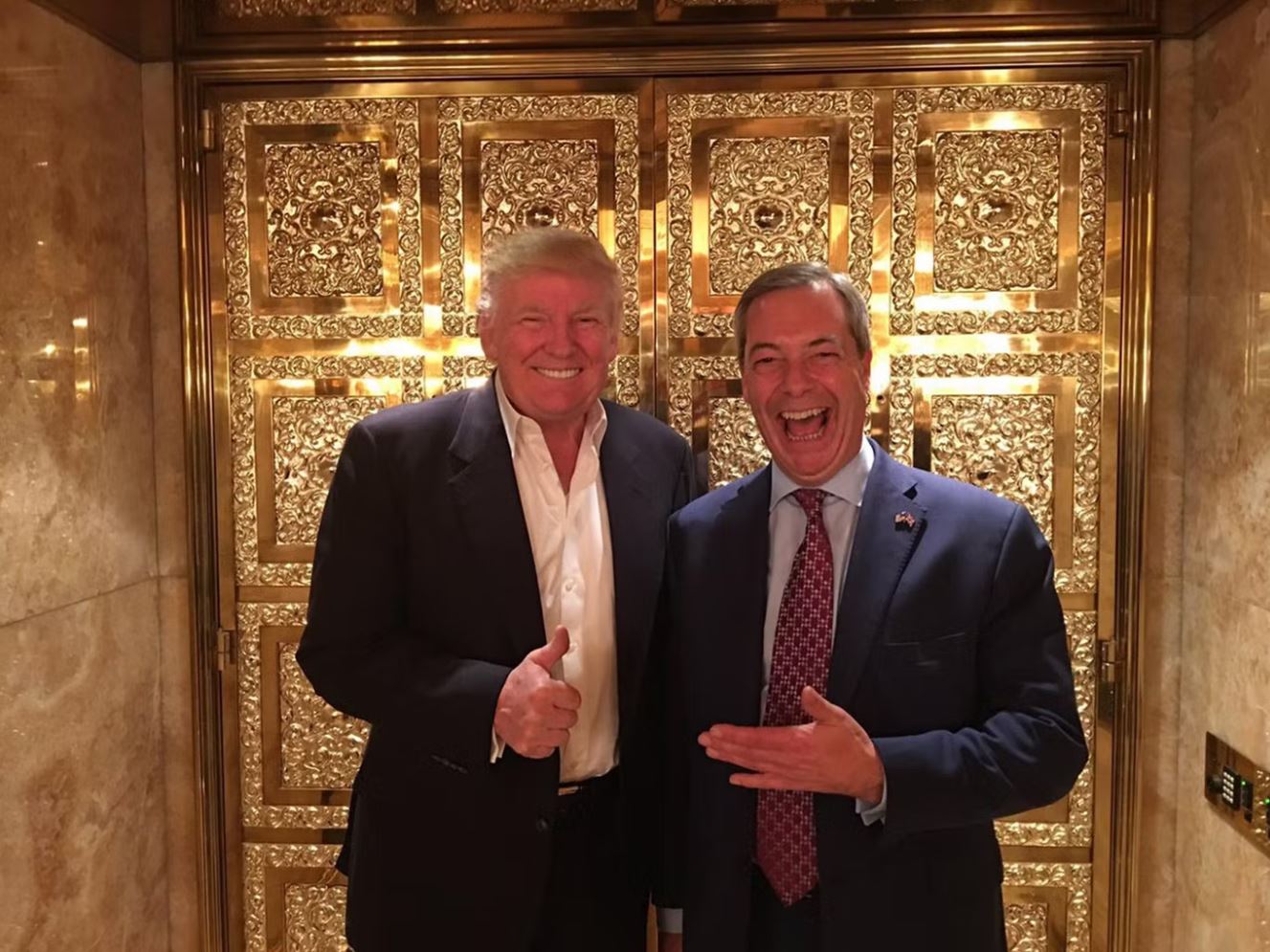 Trump with Farage