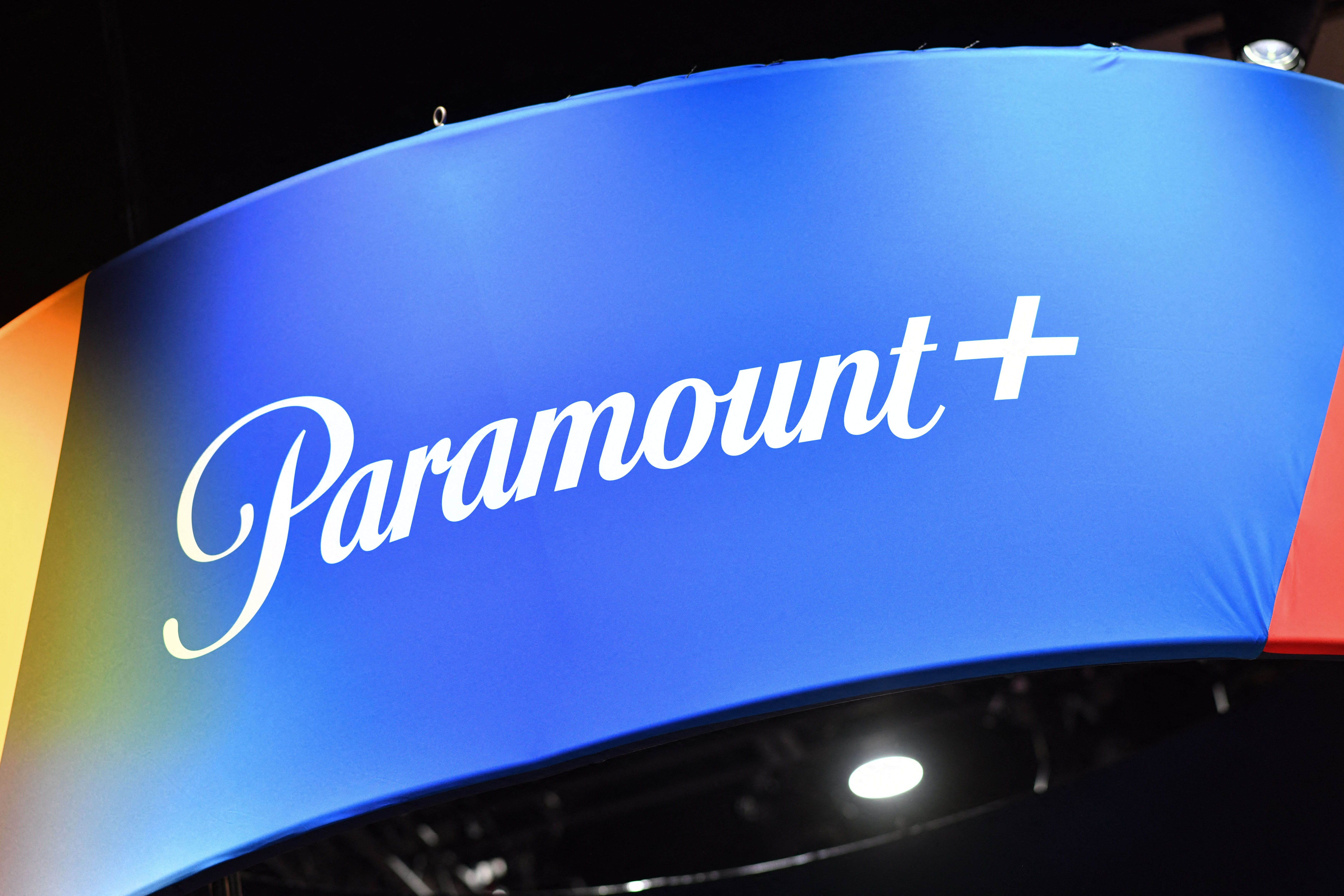 Paramount+ logo on a blue banner.