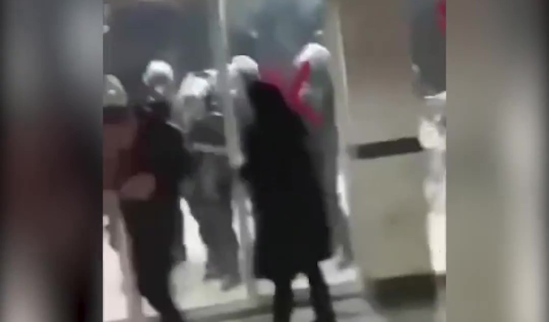 A still said to show security forces attacking Imam Khomeini Hospital in Ilam province