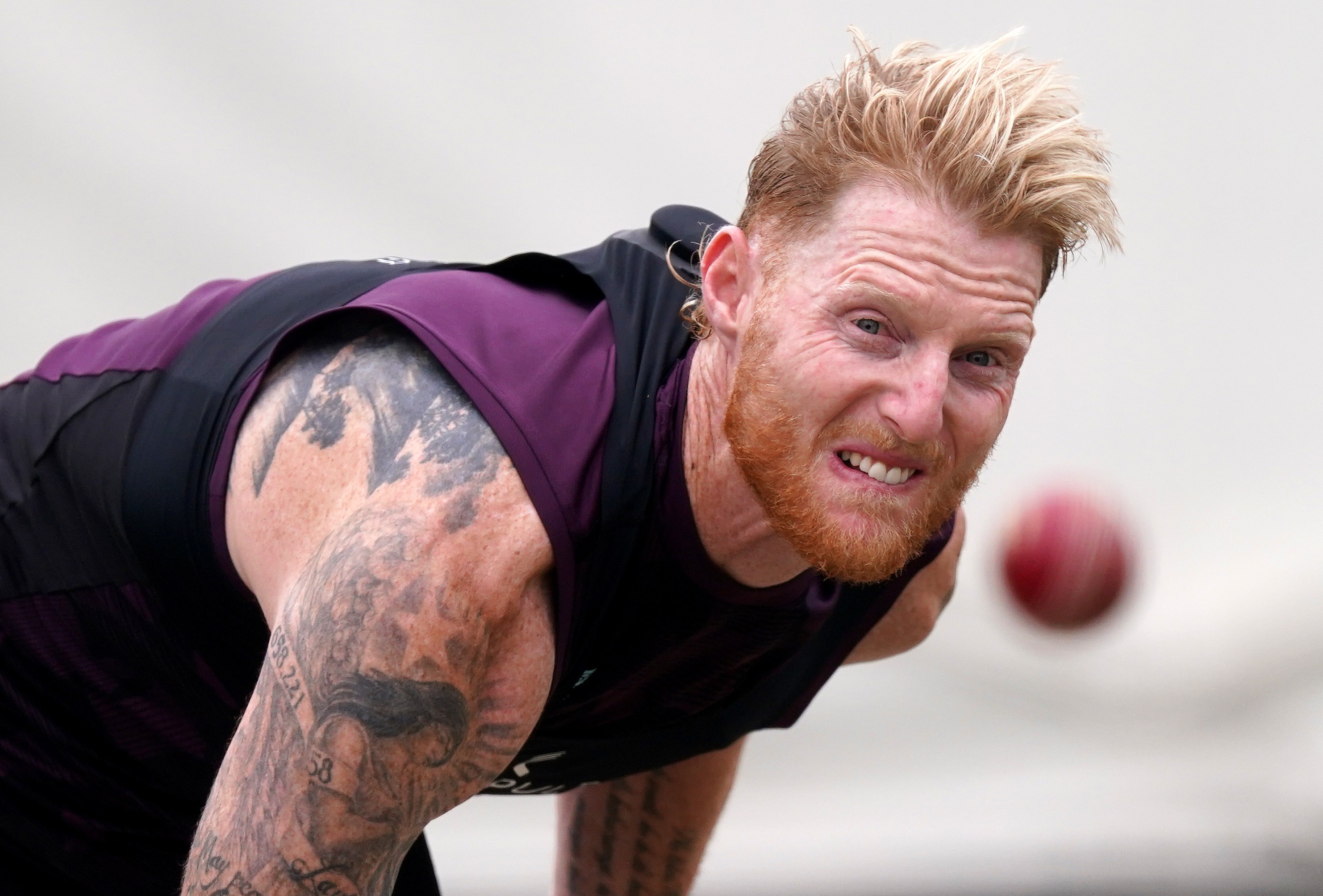 England’s Ben Stokes bowls during a nets session at the Sydney Cricket Ground.