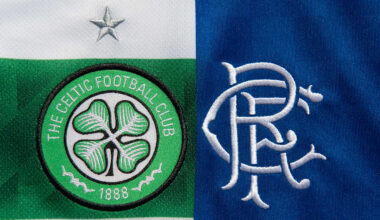 The Glasgow Celtic FC and the Glasgow Rangers FC Club Badges