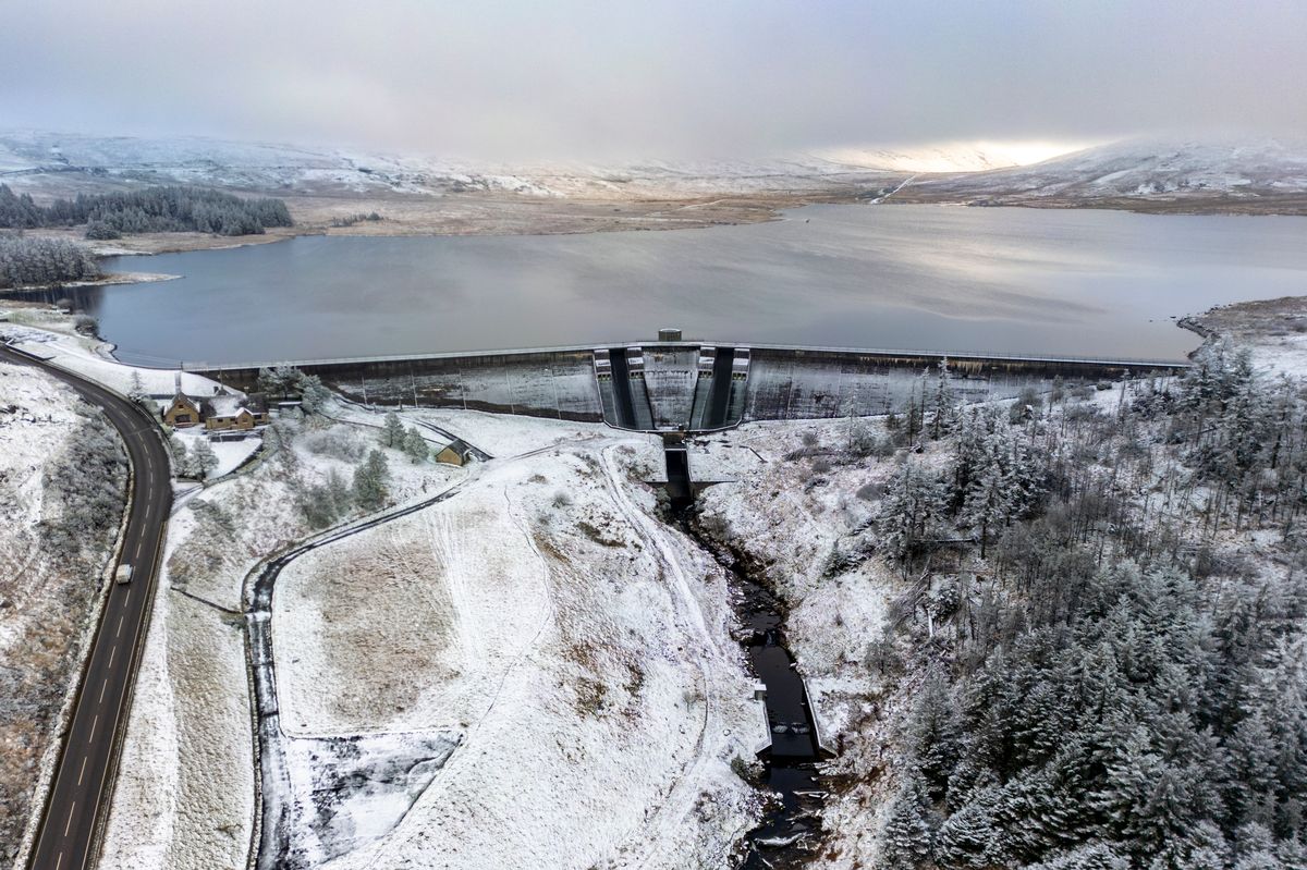 A view of Spelga Dam in the Mourne Mountains, Co Down on Monday
