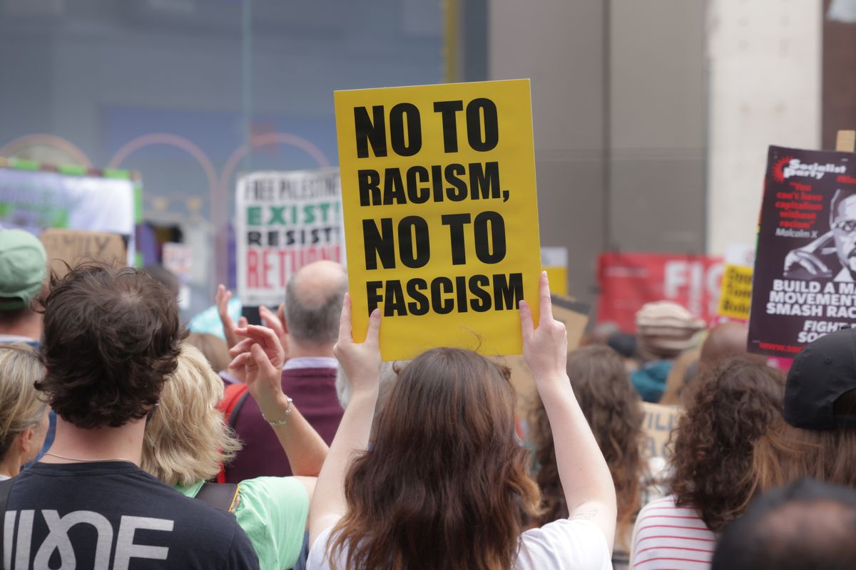 An anti-racist protest in Birmingham
