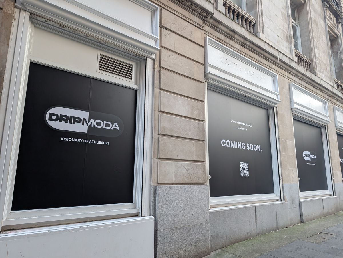 Posters have gone up for DripModa in Liverpool ONE