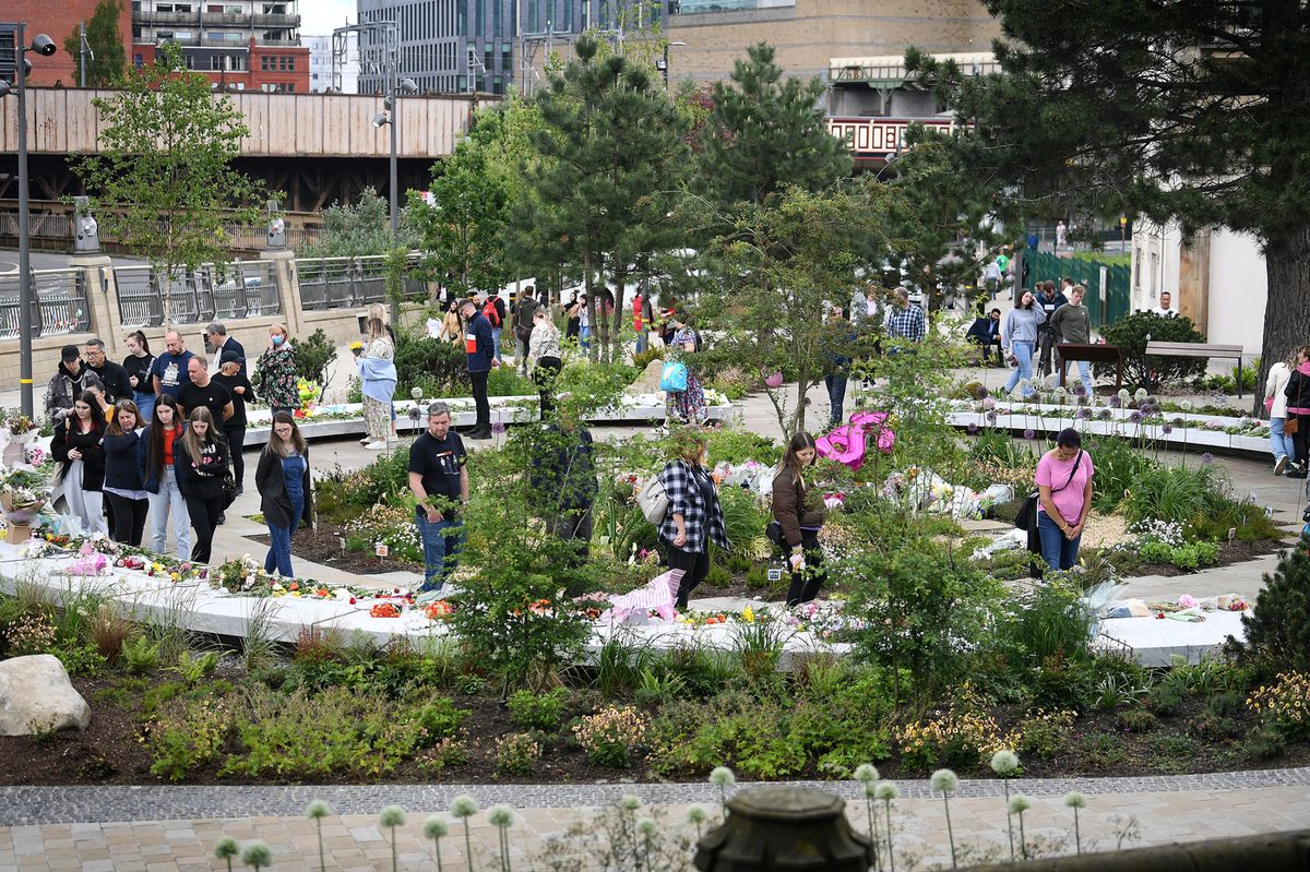 The Glade of Light memorial for the Manchester Arena victims