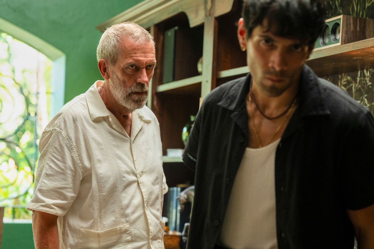 Hugh Laurie as Roper and Deigo Calva in the role of Teddy 