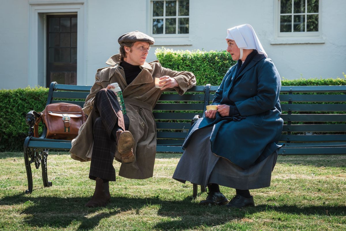 Call the Midwife stars CHRISTOPHER HARPER and REBECCA GETHINGS