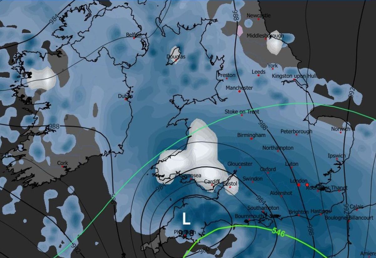 A mixture of rain and snow is currently forecast for Monday, January 19, as another Atlantic low tracks across Britain