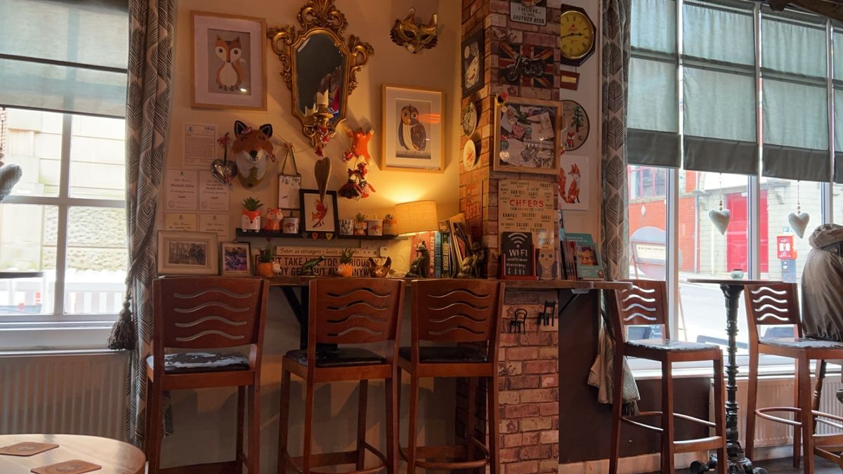 The pub's walls are adorned with knick-knacks and quirks