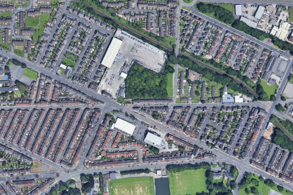 Aerial view of the area