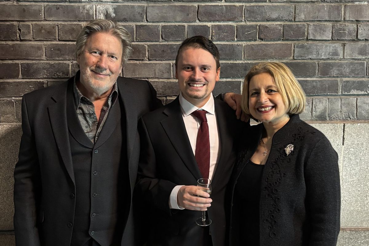 Alex with his mum Indira and dad Ian