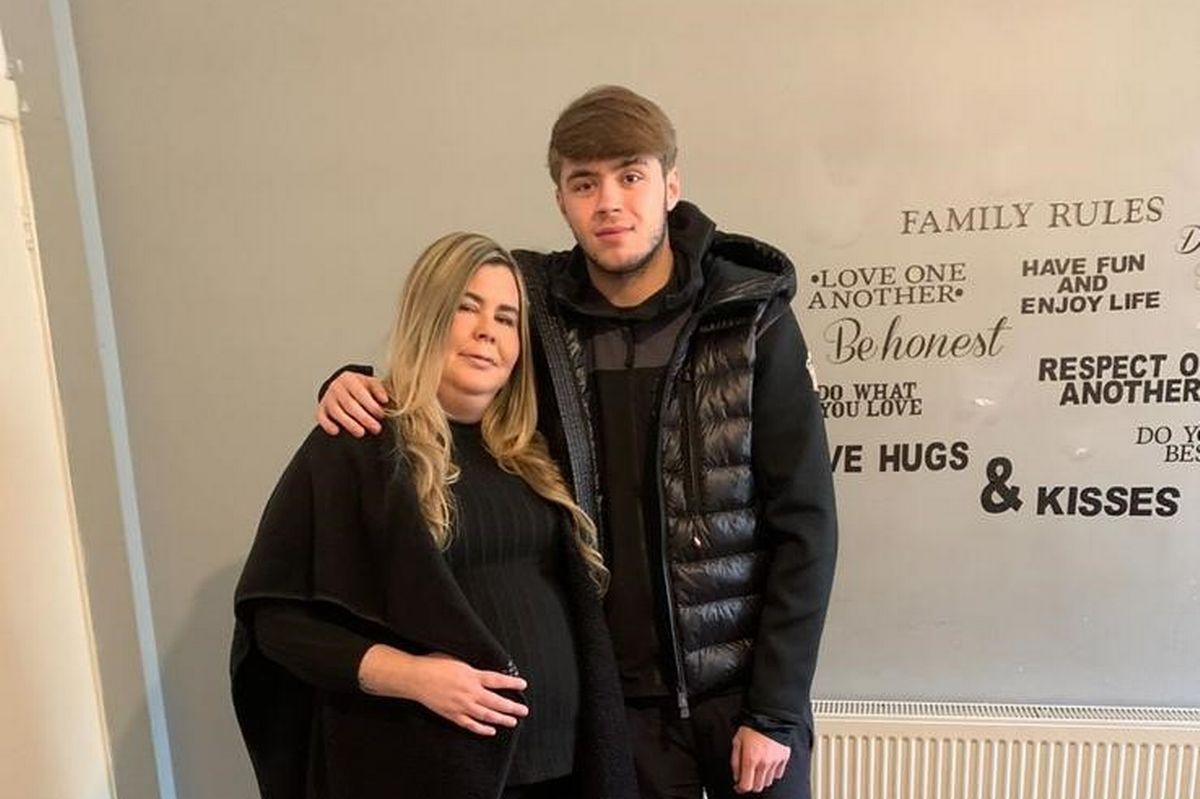 Louise McKenzie with her son Reece and dog Virgil