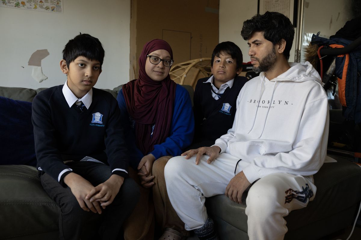 Family of Elan Sumon and Kusum Begum in their West London home
