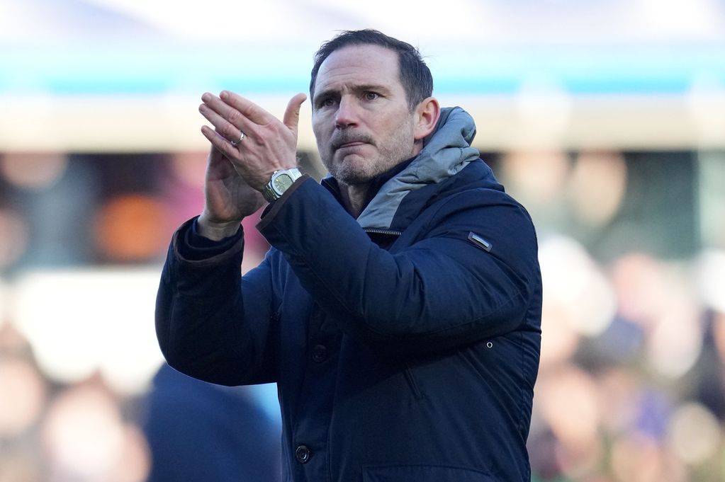 Coventry City Manager Frank Lampard applauds the fans at full-time.