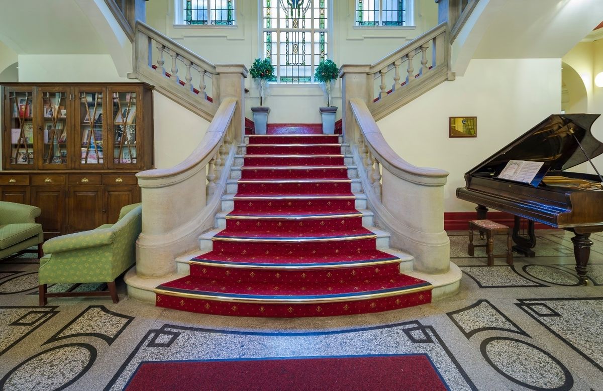 The 'iconic' old staircase at Chadderton Town Hall.