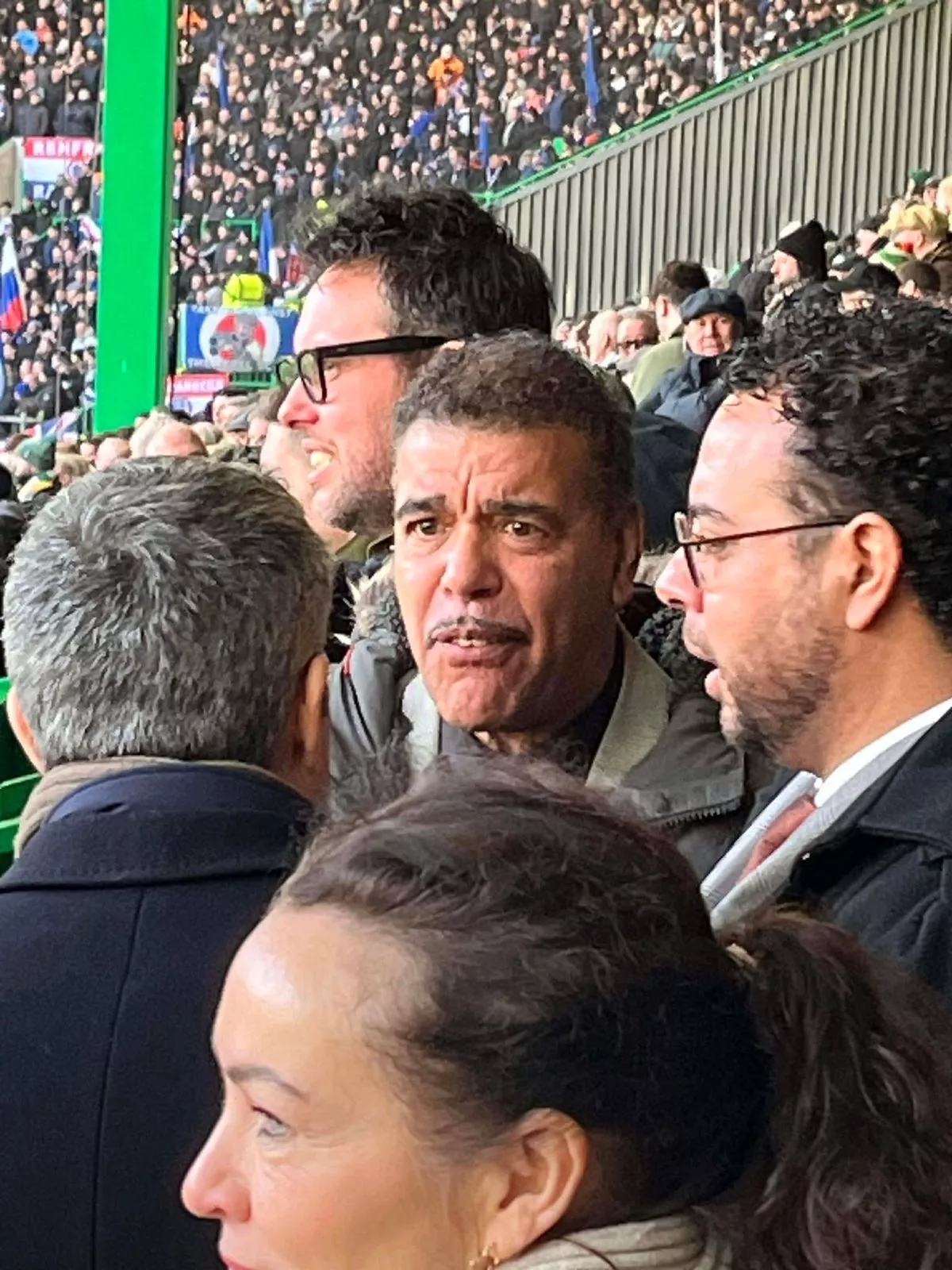 Football legend Chris Kamara was also spotted at the game