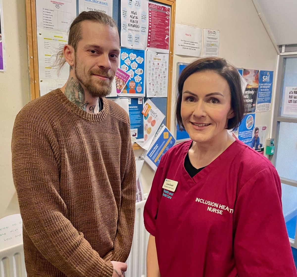 Curtis Durose and Lisa Ewart, Homeless Health Nurse, South Eastern Trust