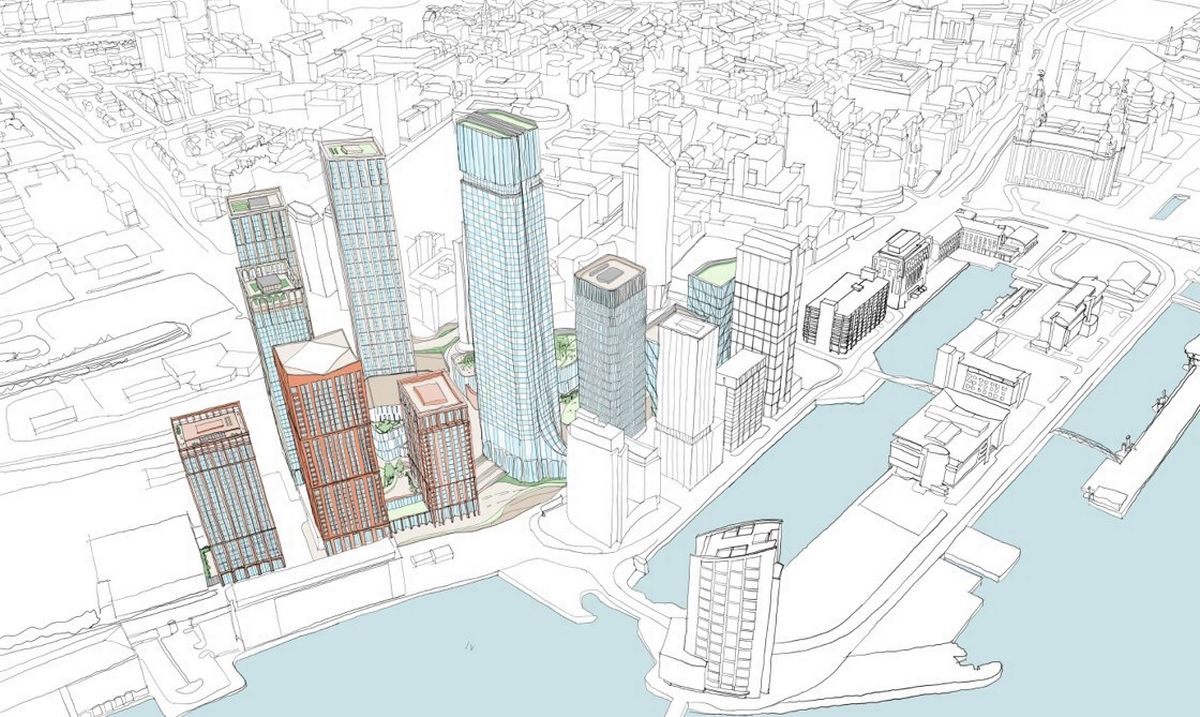 The draft image of the vision for the King Edward Triangle skyscraper project.
