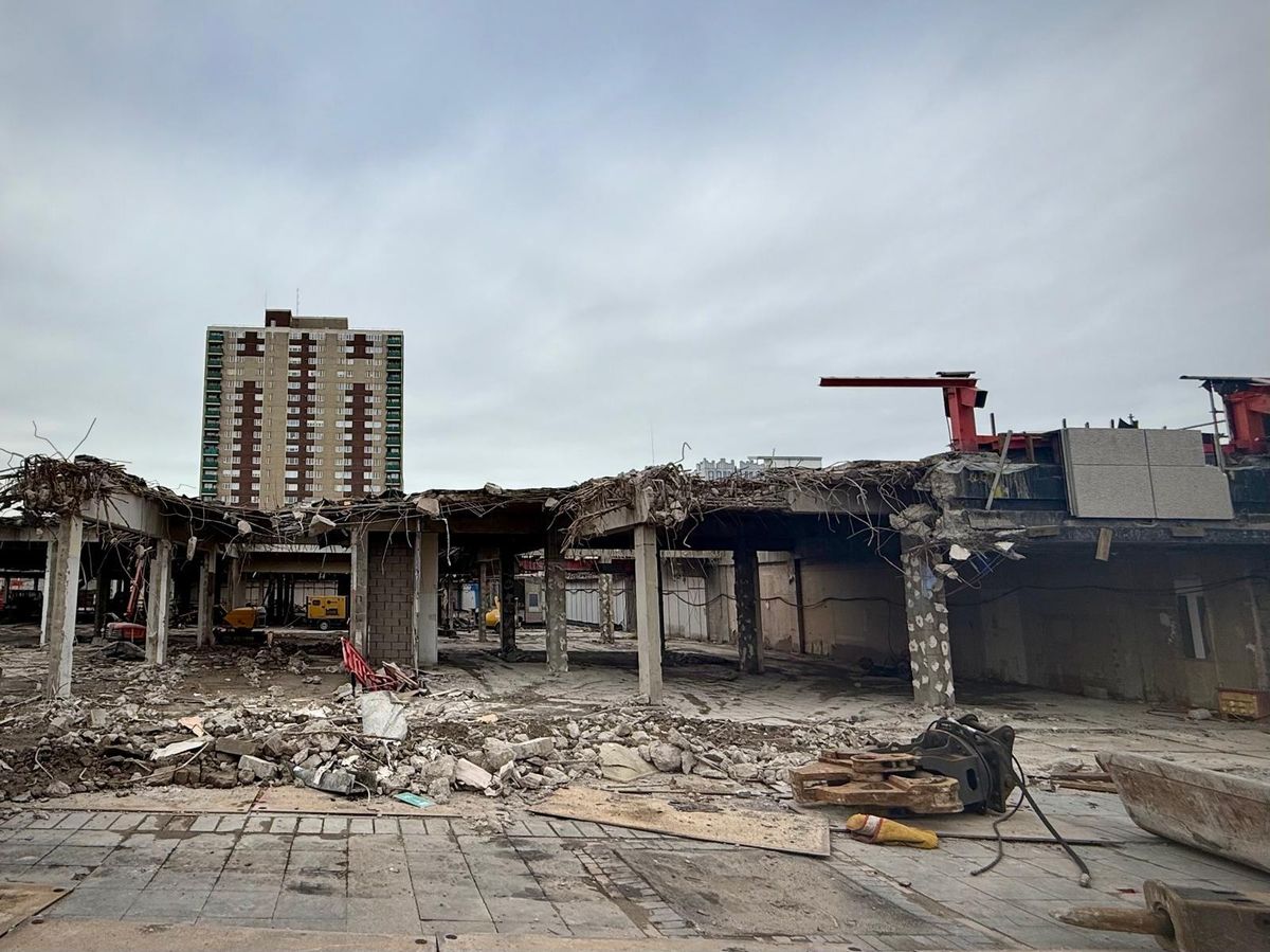 Demolition works underway at Bootle Strand