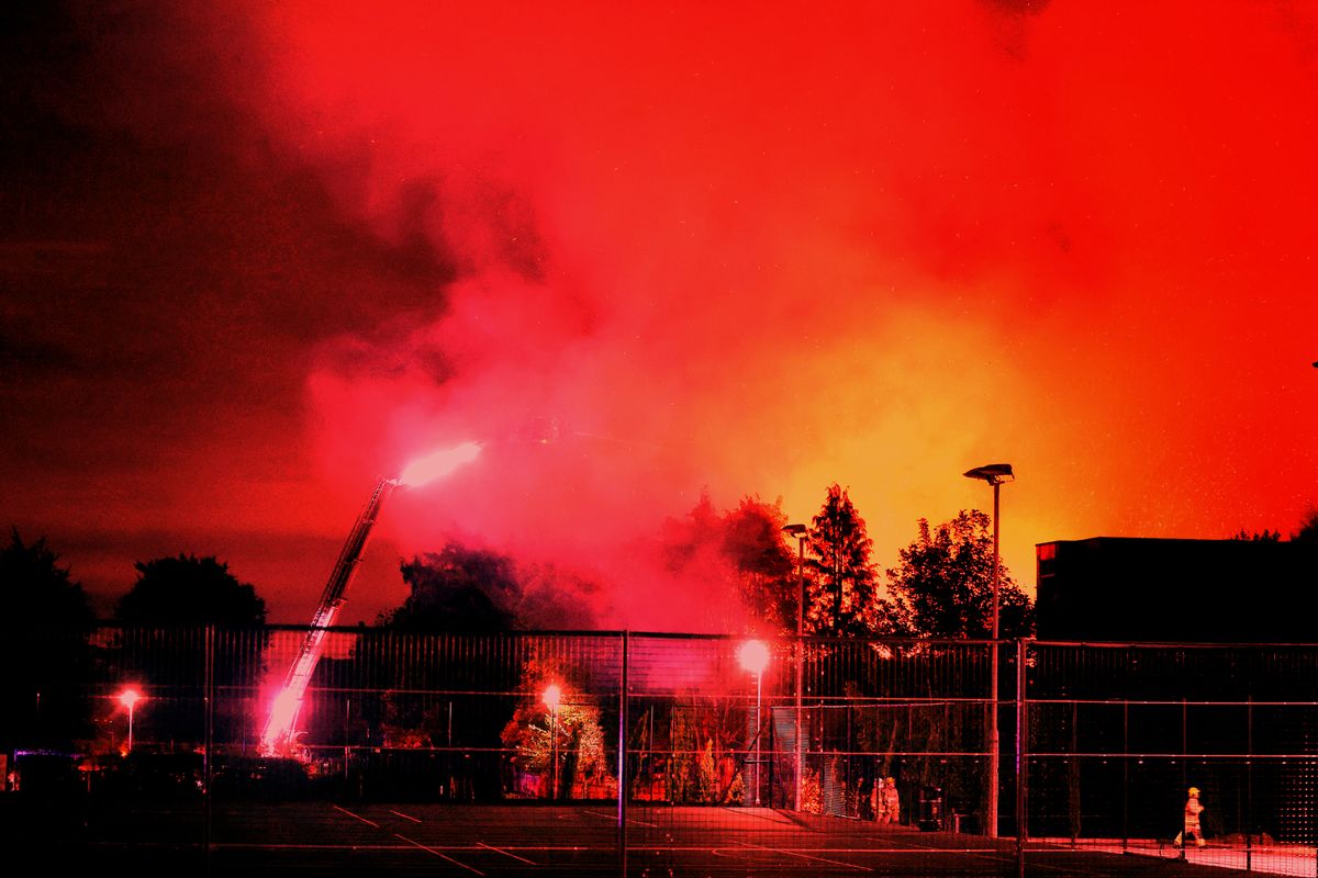 The fire at Woolton Hall on August 19 2025