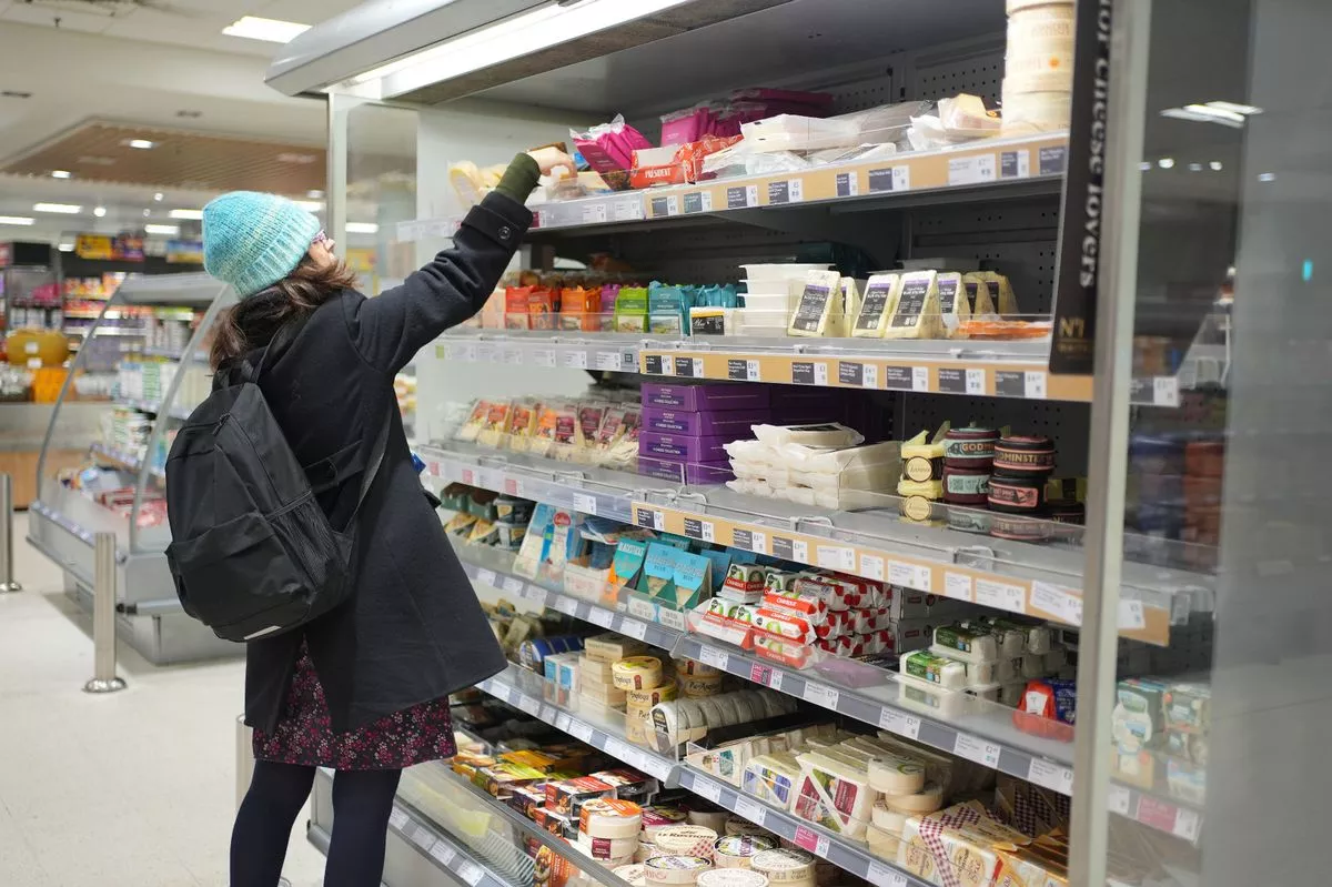 A shopper in a supermarket 