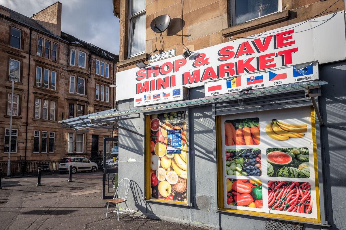 The exterior of a shop in Govanhill 