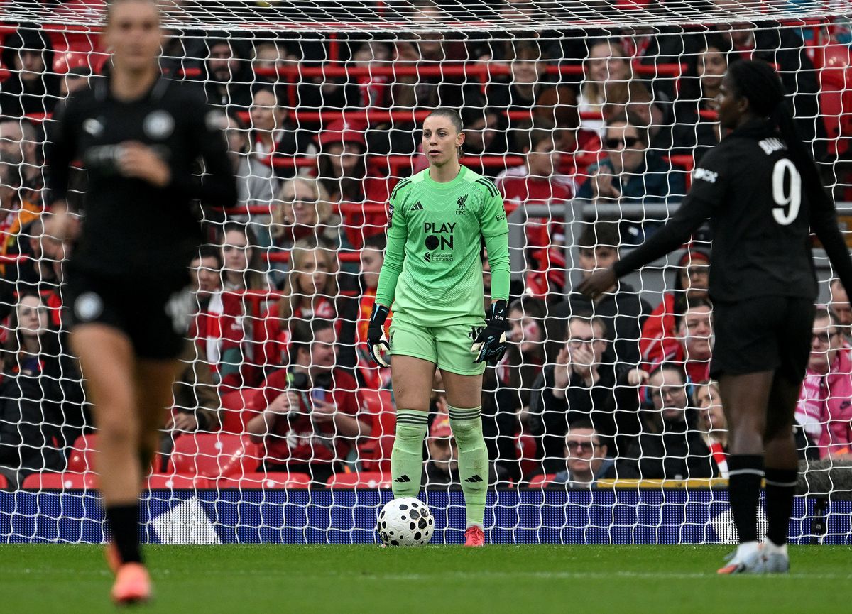 LIVERPOOL, ENGLAND - OCTOBER 12: (THE SUN OUT, THE SUN ON SUNDAY OUT) Rafaela Borggrafe of Liverpool during the Barclays Women's Super League match between Liverpool and Manchester City at Anfield on October 12, 2025 in Liverpool, England. (Photo by Nick Taylor/Liverpool FC/Liverpool FC via Getty Images)