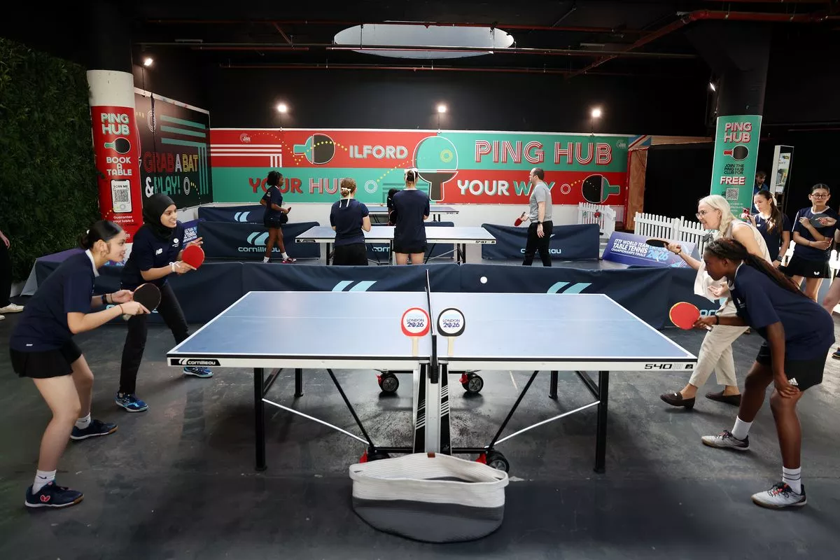 LONDON, ENGLAND - OCTOBER 22: Ahead of tickets for the centenary World Team Table Tennis Championships being released, ITTF President Petra Sörling visited OVO Arena Wembley and Ilford Ping Hub in London to see the progress which has already been made to create a long-lasting impact in the sport on October 22, 2025 in London, England. (Photo by Harry Murphy/Getty Images for Table Tennis England)