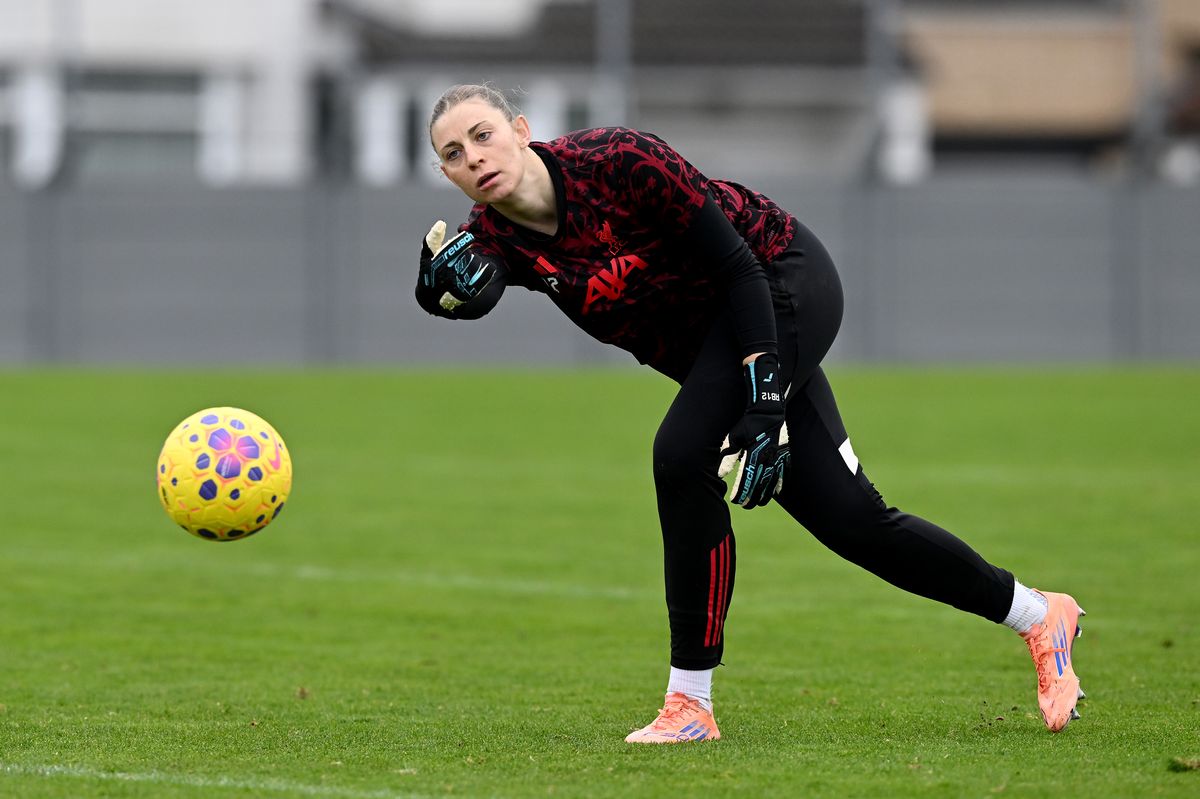 LIVERPOOL, ENGLAND - OCTOBER 31: (THE SUN OUT, THE SUN ON SUNDAY OUT) Rafaela Borggrafe of Liverpool during a training session at AXA Melwood Training Centre on October 31, 2025 in Liverpool, England. (Photo by Nick Taylor/Liverpool FC/Liverpool FC via Getty Images)