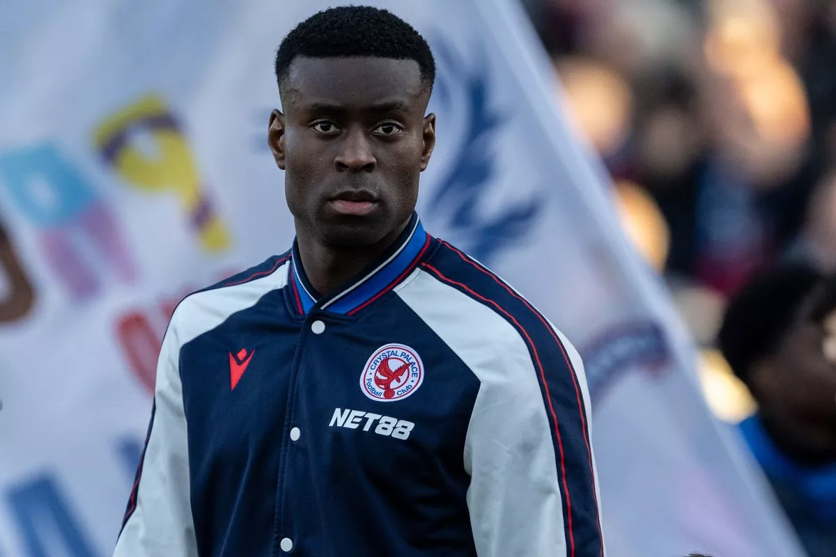 Crystal Palace defender Marc Guehi looks on
