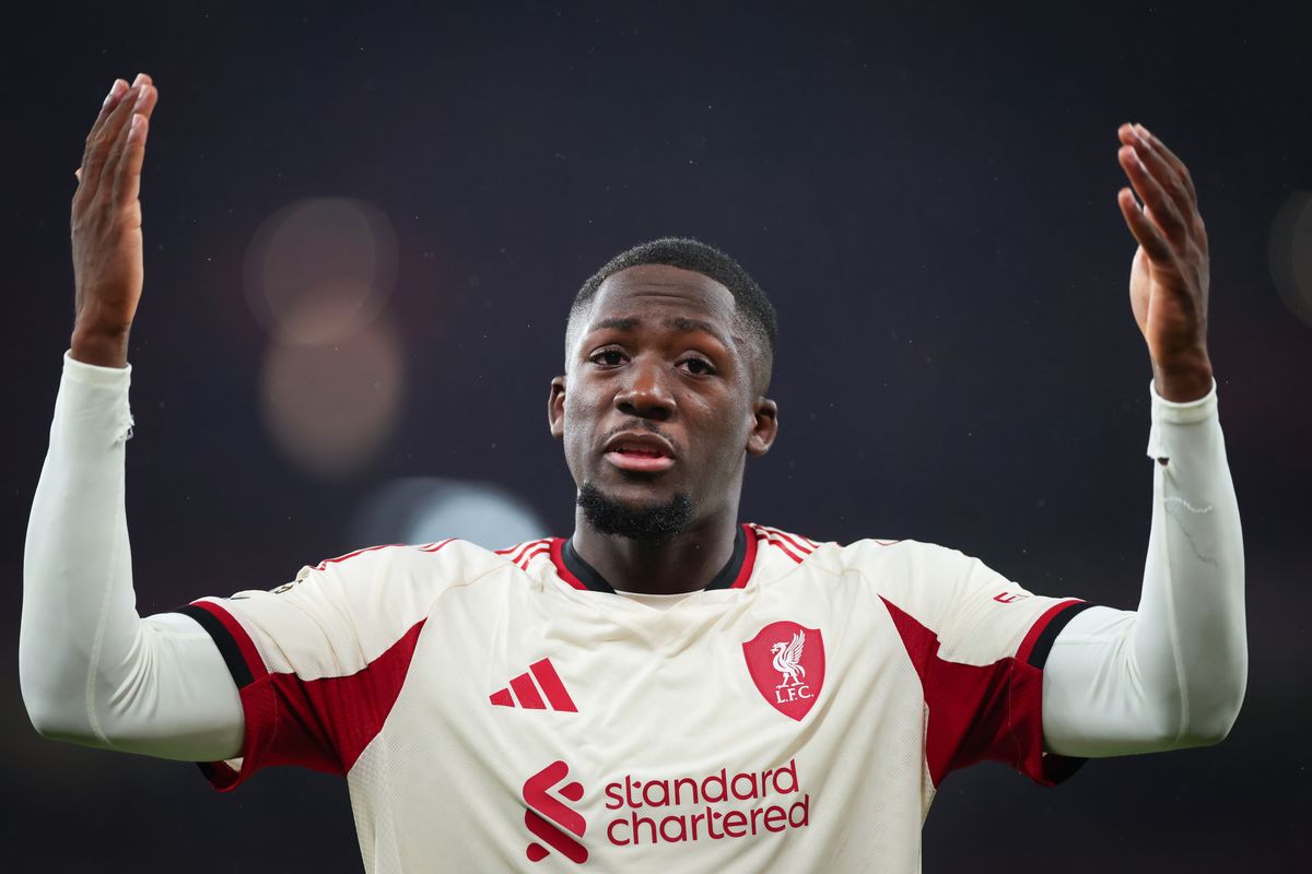 LONDON, ENGLAND - JANUARY 8:  Ibrahima Konate of Liverpool during the Premier League match between Arsenal and Liverpool at Emirates Stadium on January 8, 2026 in London, England. (Photo by Marc Atkins/Getty Images)