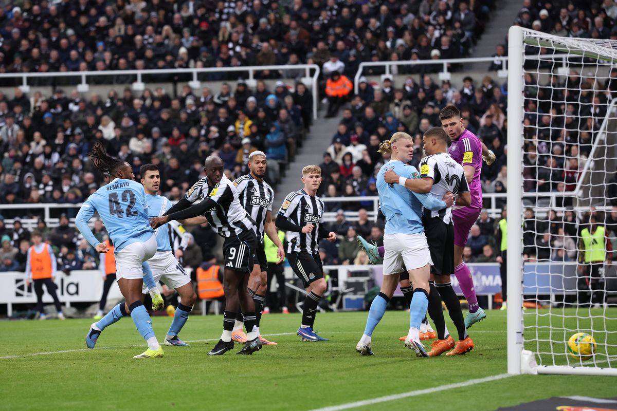 Antoine Semenyo thought he had scored his third goal for Manchester City only for VAR to rule it out