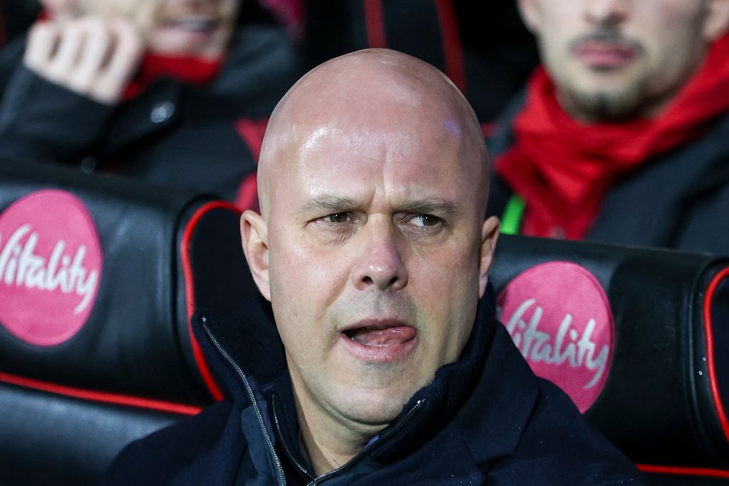 Liverpool head coach Arne Slot during his side's Premier League defeat at Bournemouth