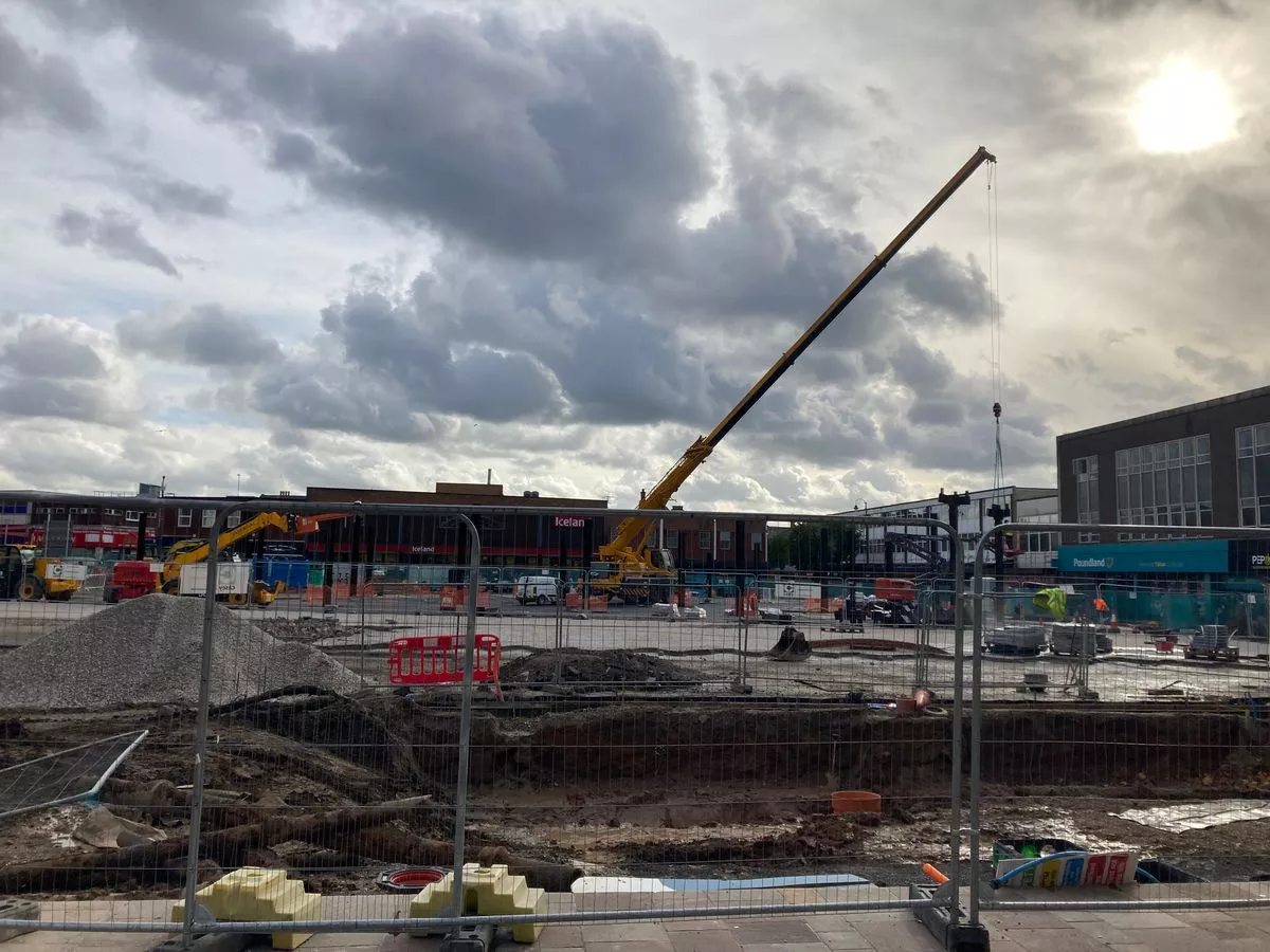 Market Square in Ashton, Tameside. Pictured on October 29, 2025