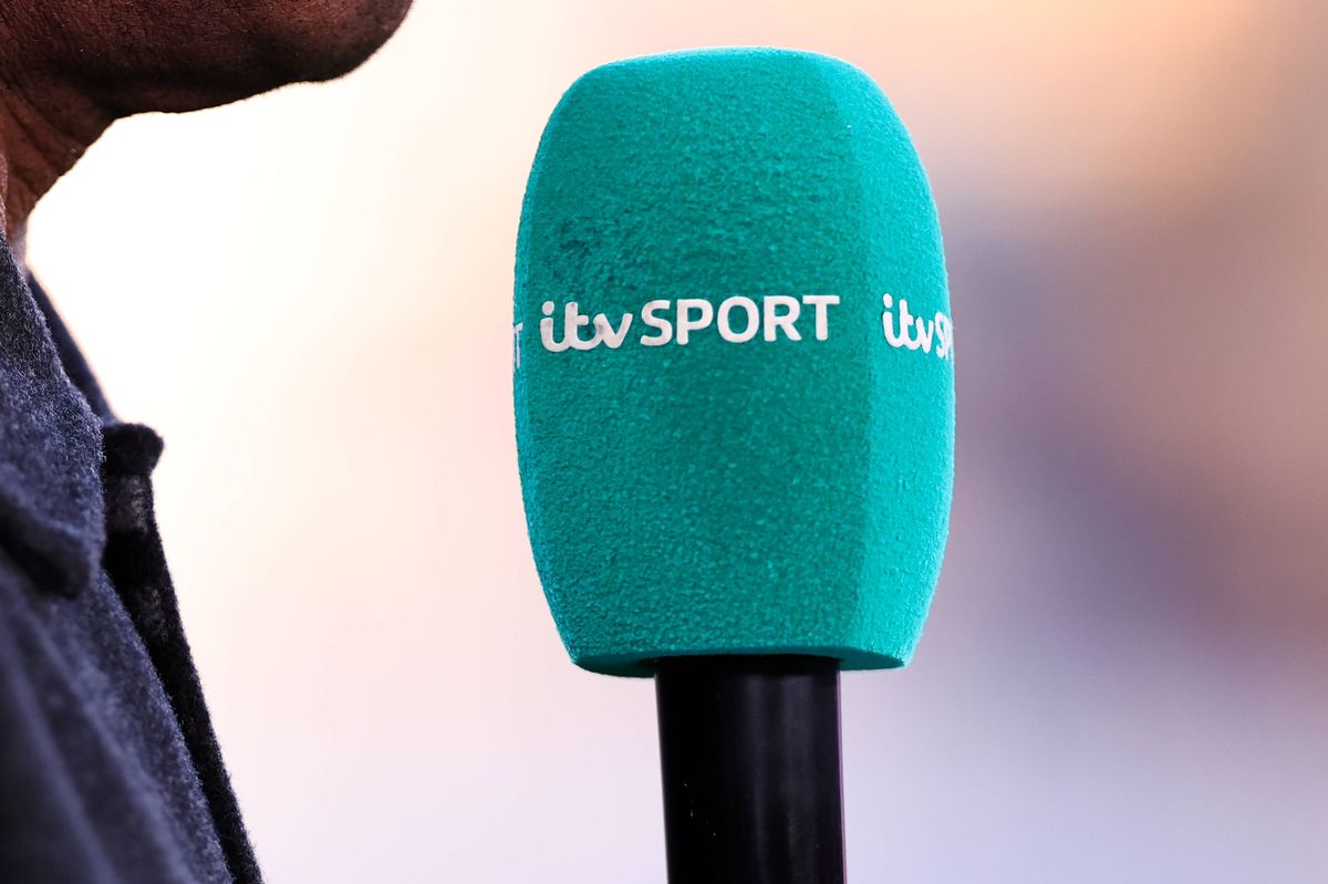 ITV Sport logo on a microphone