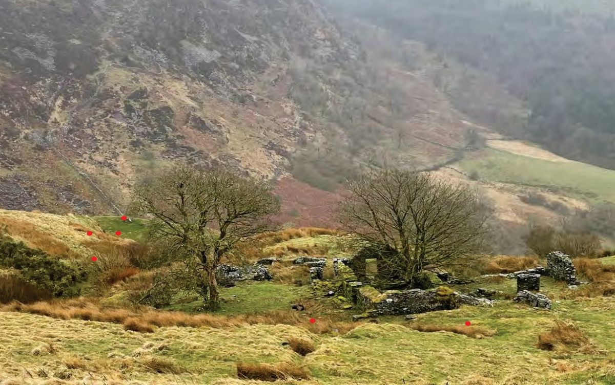 In this area of the valley the plans described a cable being buried under a track near the ruins of Hafod Offeiriad.