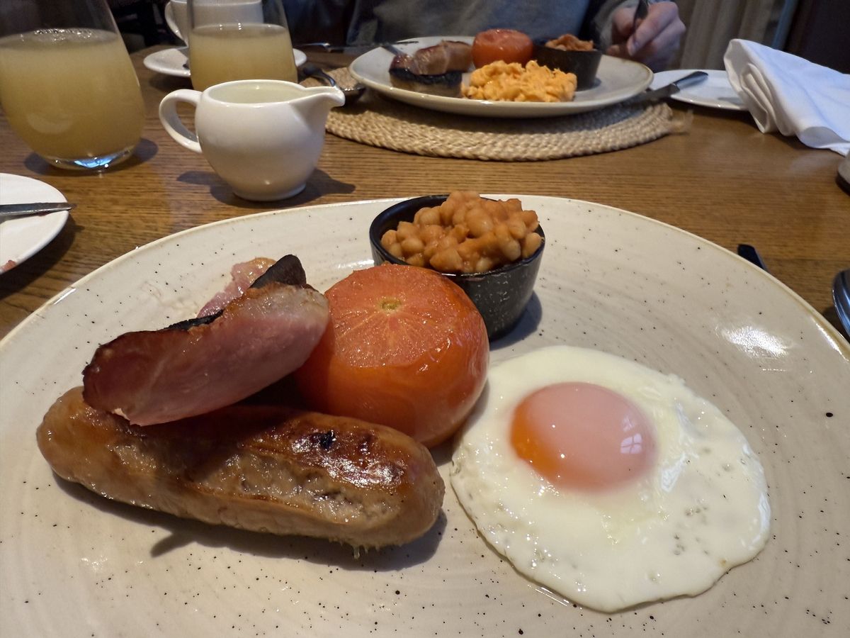 Local produce and ingredients ensured a taste and fresh breakfast meal - this is a traditional english breakfast at Grove of Narberth hotel