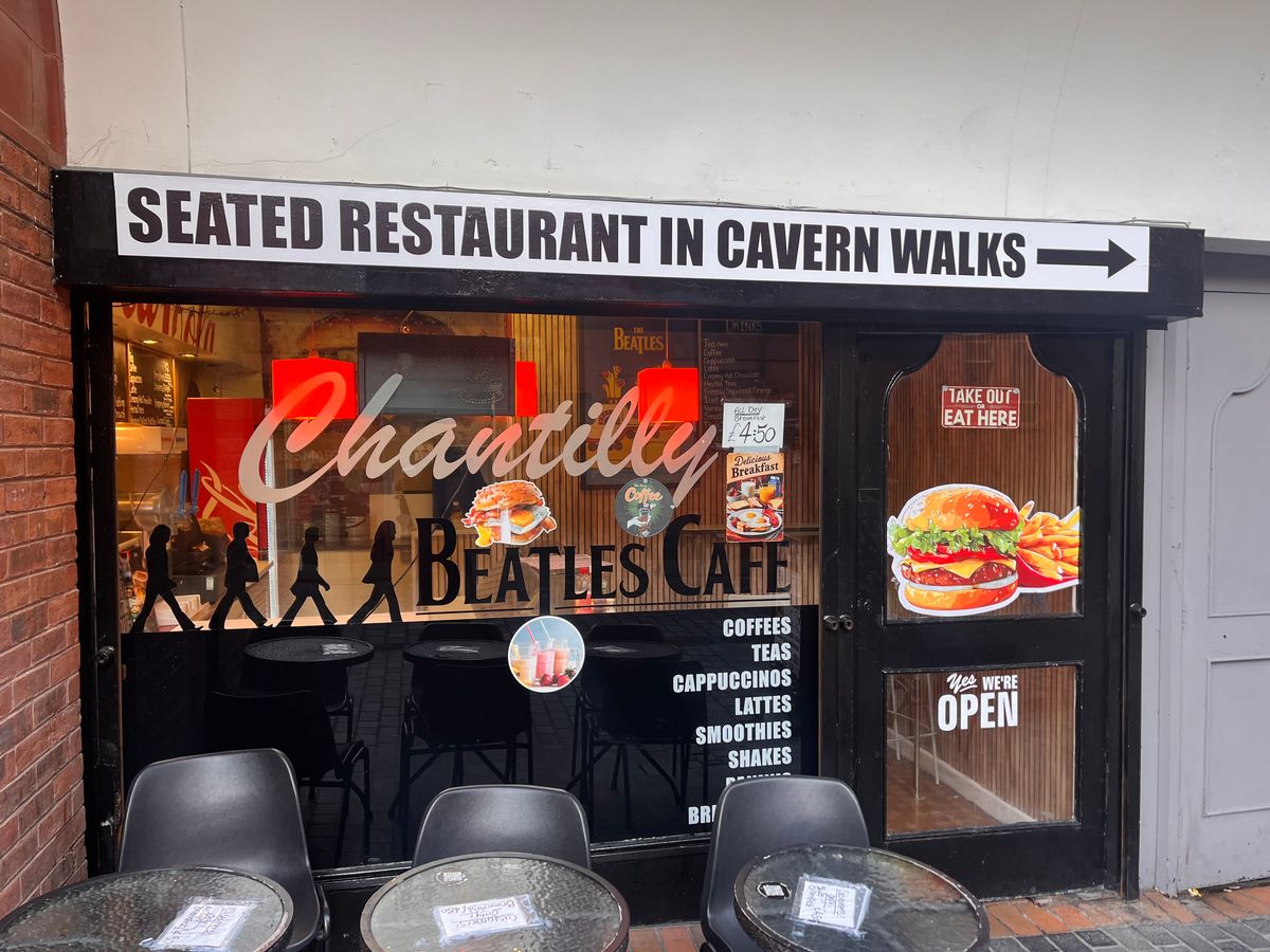 The Chantilly Beatles Cafe located in Cavern Walks