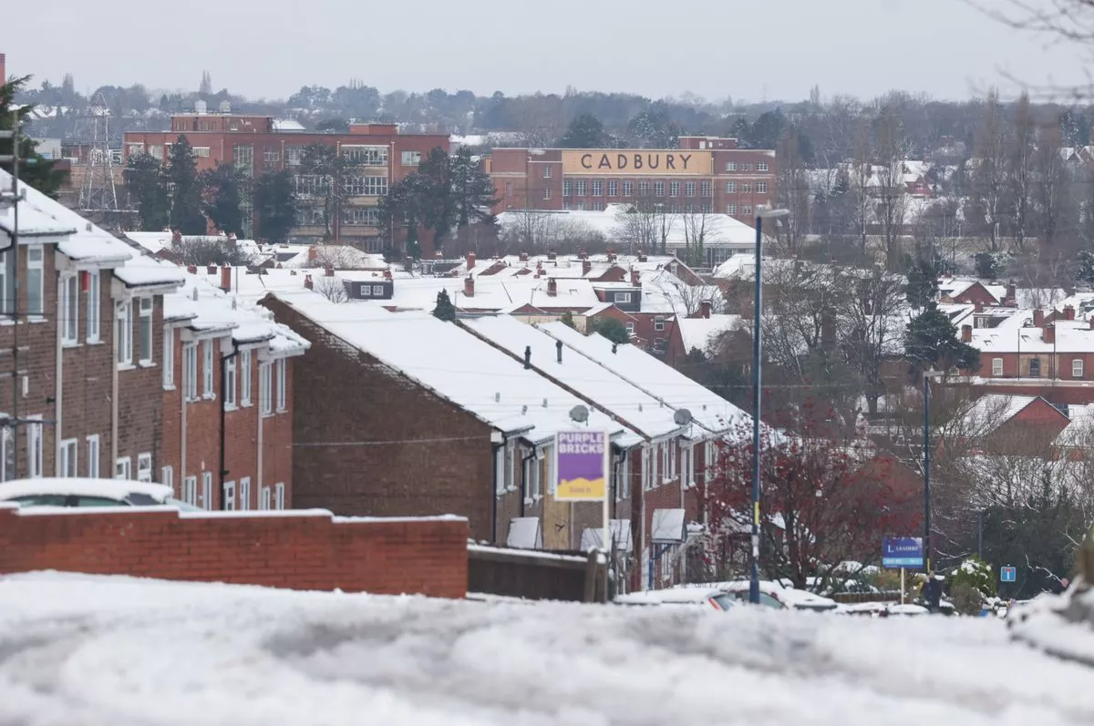 Snow in Kings Heath after Storm Goretti