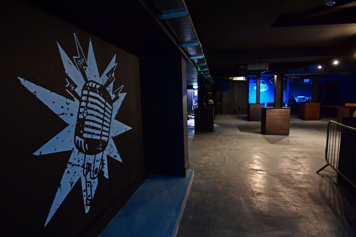 The live music venue space, located downstairs  at the Jacaranda Baltic