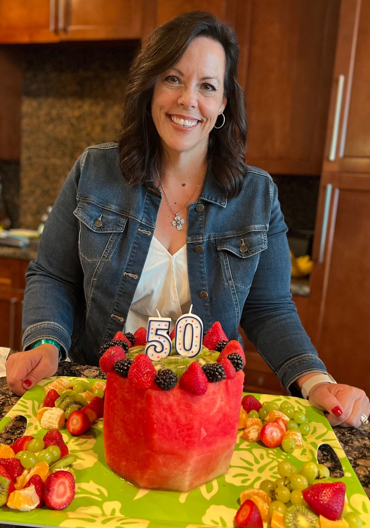 Kristy's fruit cake made for her 50th birthday (Jam Press)