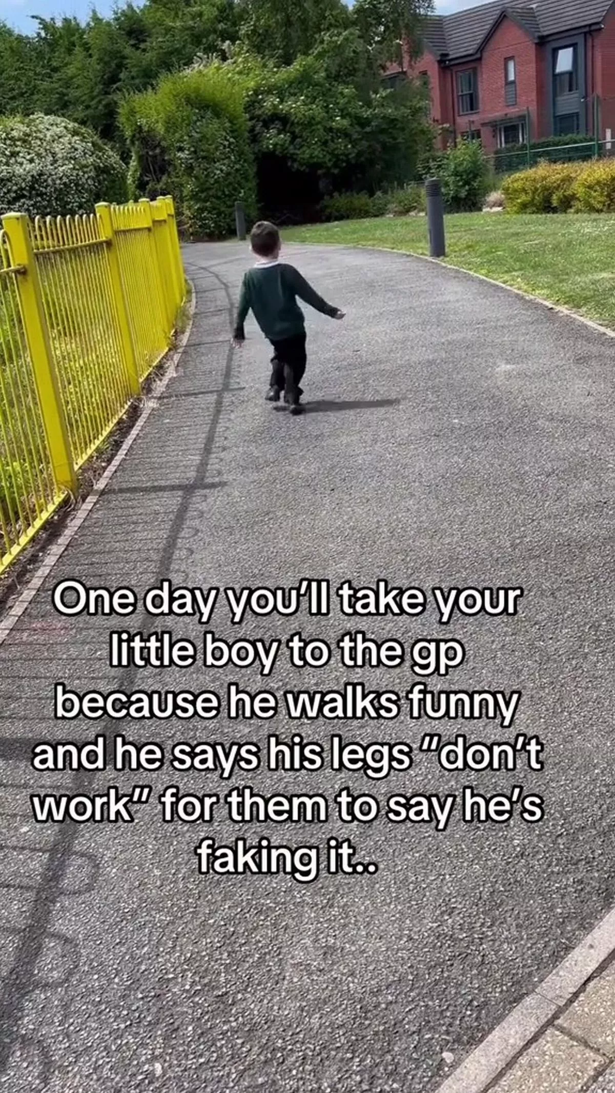 A mum claims doctors dismissed her tot as faking his 'funny' walk for 'attention' - only to discover it was Victorian lung disease TB that was collapsing his spine. Megan West said her tot Elliot started walking 'weird' in December 2024, putting his feet too far out the sides and flaring his arms.