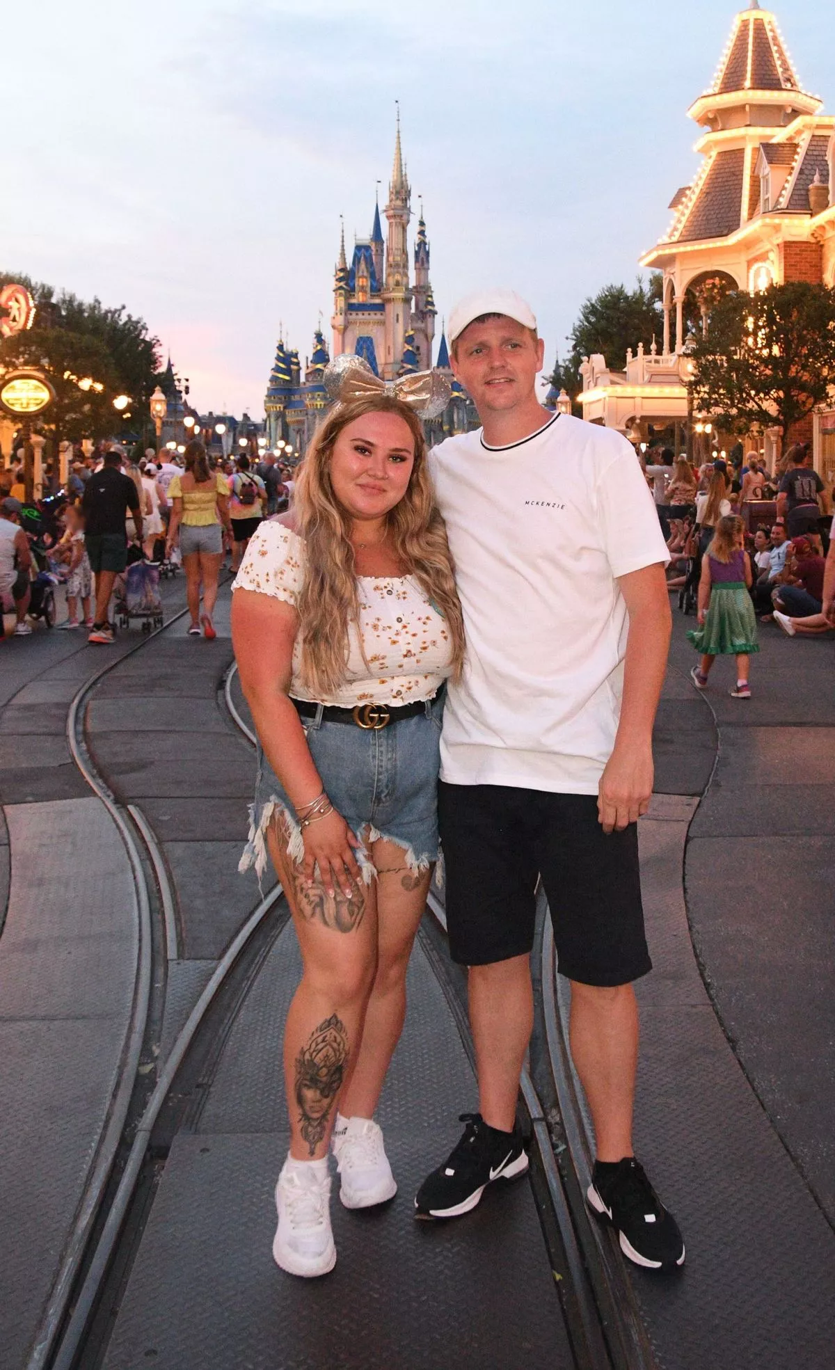 Molly with fiancé Michael in Florida (Kennedy News/Martin Steel Photography)
