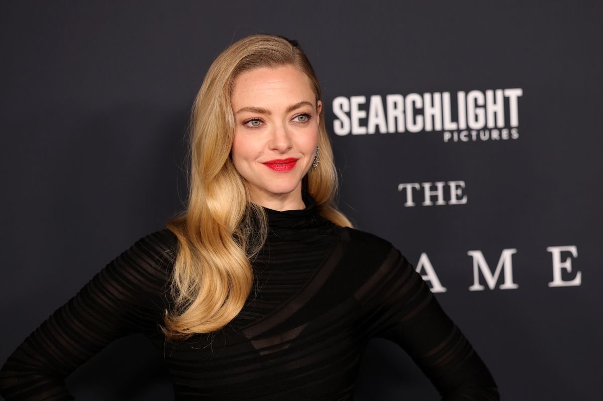 Amanda Seyfried attends the Los Angeles premiere of Searchlight Pictures' "The Testament Of Ann Lee" at Linwood Dunn Theater on December 14, 2025 in Los Angeles, California. 