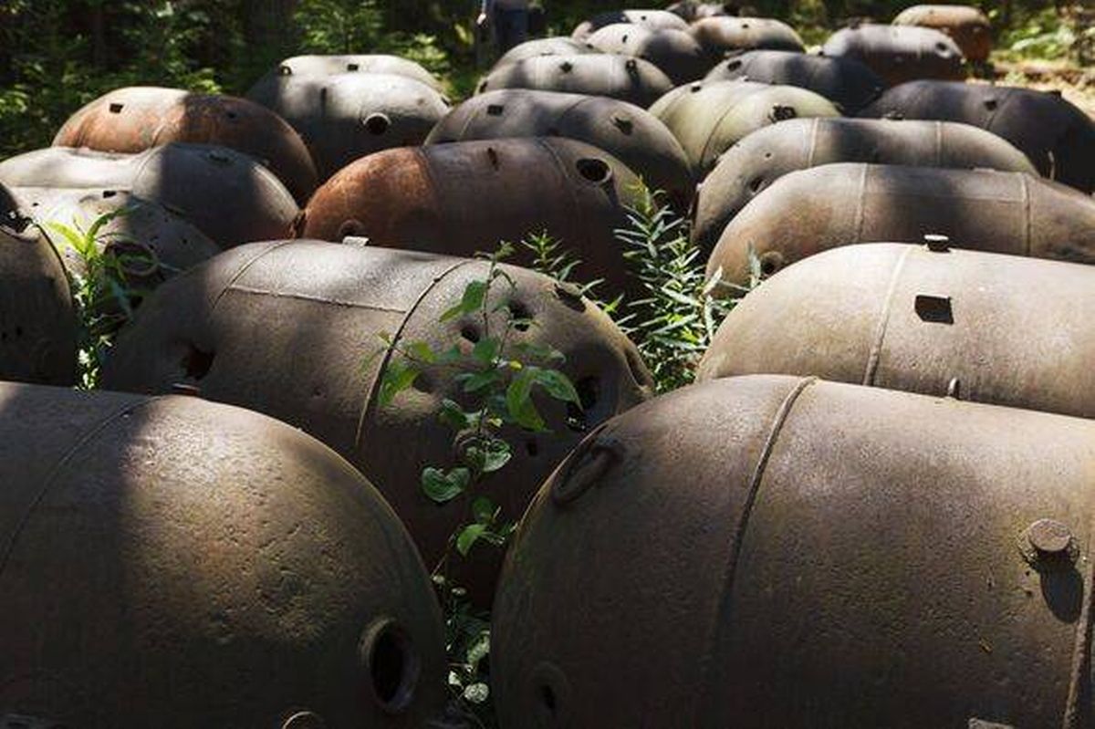 Naissaar is packed with abandoned military hardware