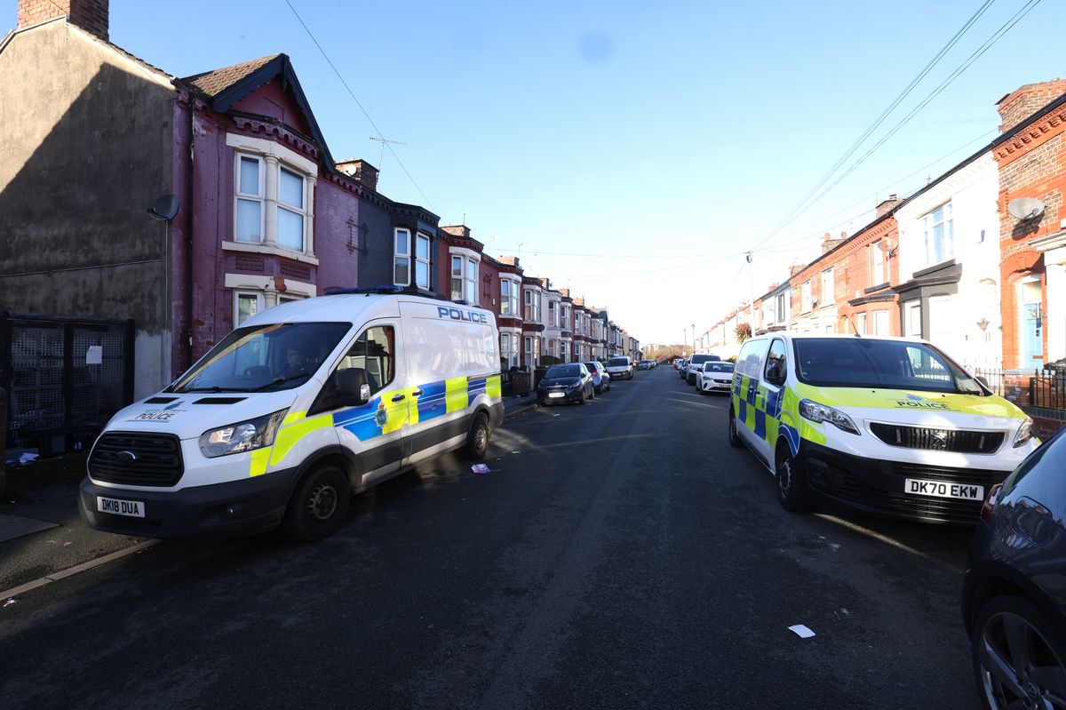 Police on Croxteth Avenue in Litherland
