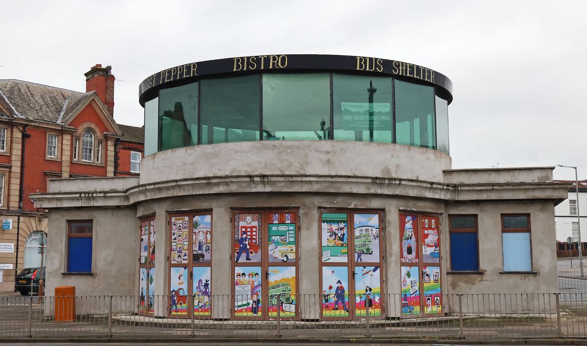 The Penny Lane bus shelter in Allerton