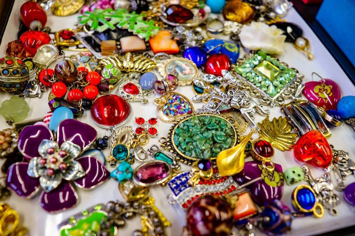 A range of crafts and gifts laid on a table