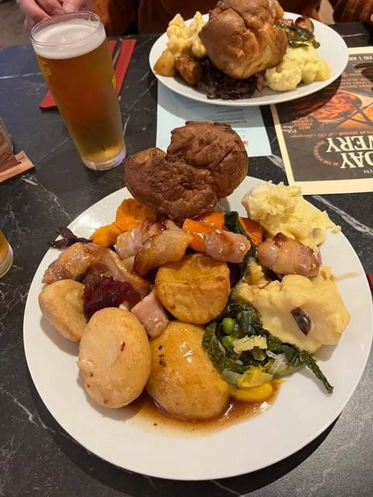 Mark Williams enjoys the carvery at Maesgwyn Hall
